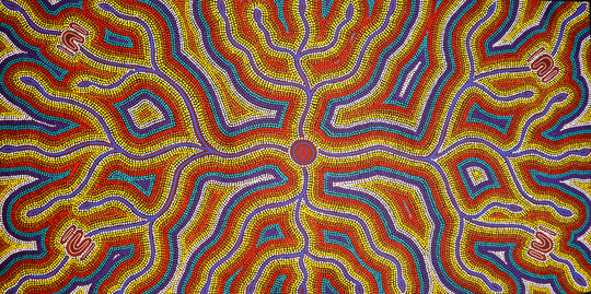 "4 Women Digging for Bush Potato" by Beverley Egan