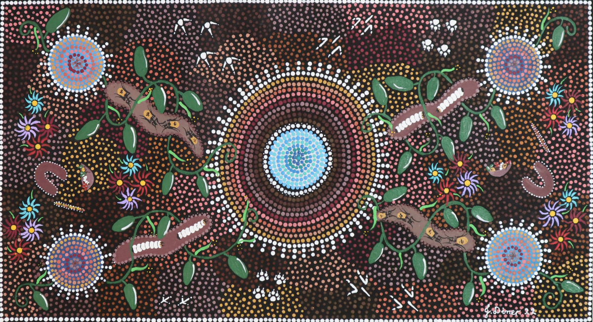 "Waterhole Dreaming" by Jason Dimer Creative Native Perth