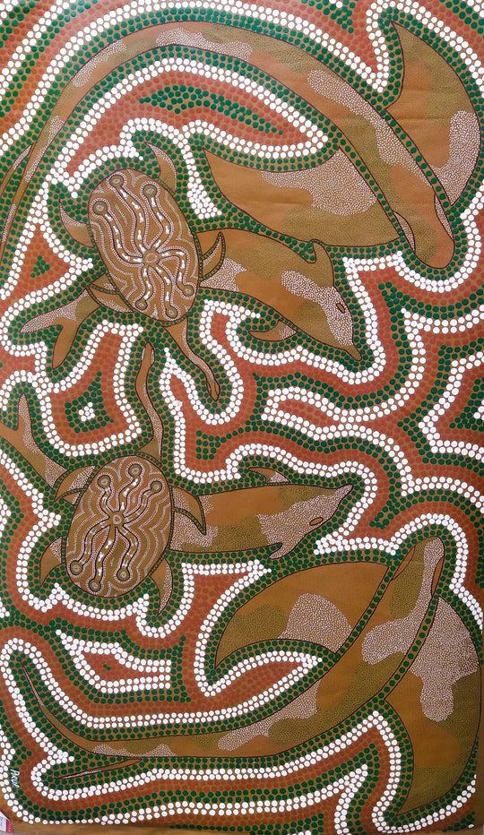 "Two Turtles, Two Dolphins, Two Stingrays" by Geoffrey Woods