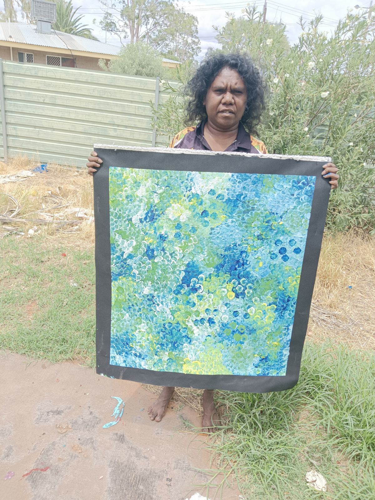 "Bush Plum Dreaming" by Belinda Golder Kngwarreye