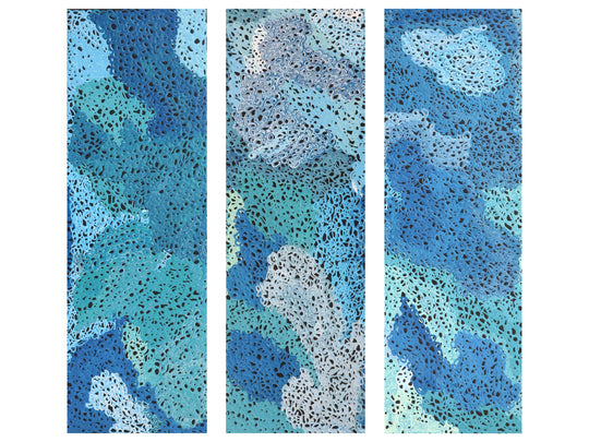 "Coral Reef Spawning" Triptych by Shane YONDEE Hansen