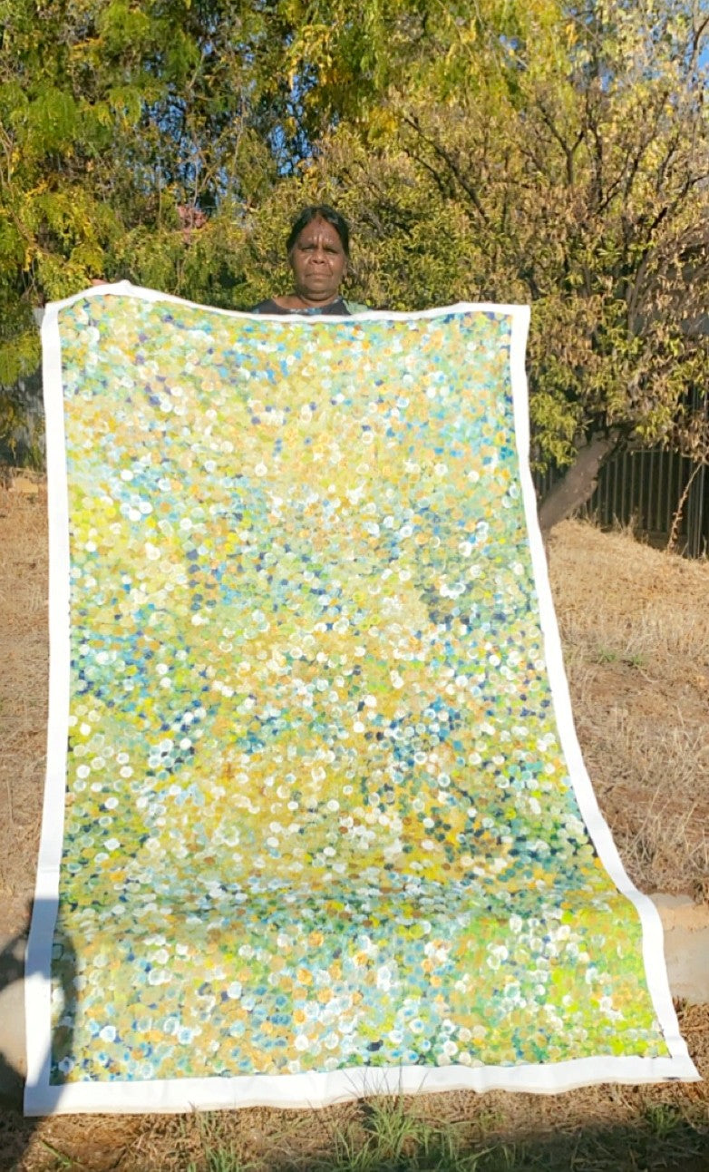 "Bush Plum Dreaming" by Janet Golder Kngwarreye