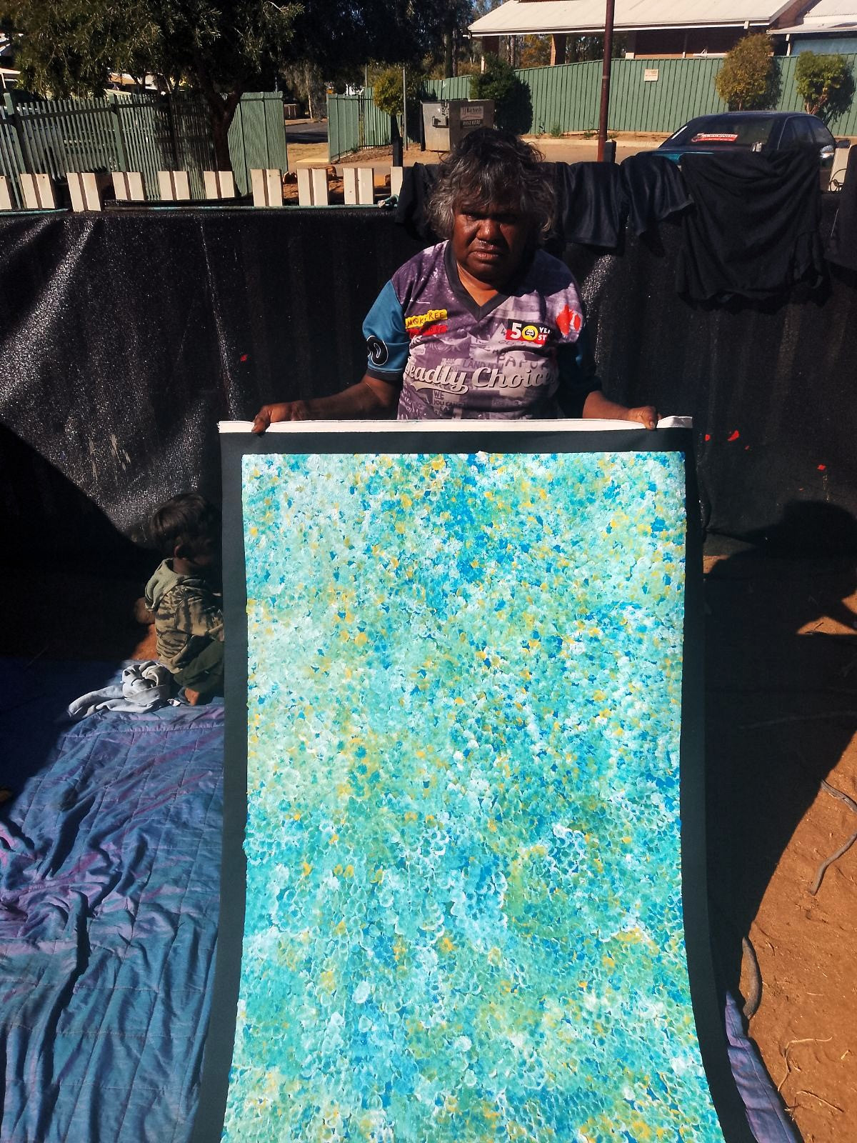 "Bush Plum Dreaming" by Kate Pitjara