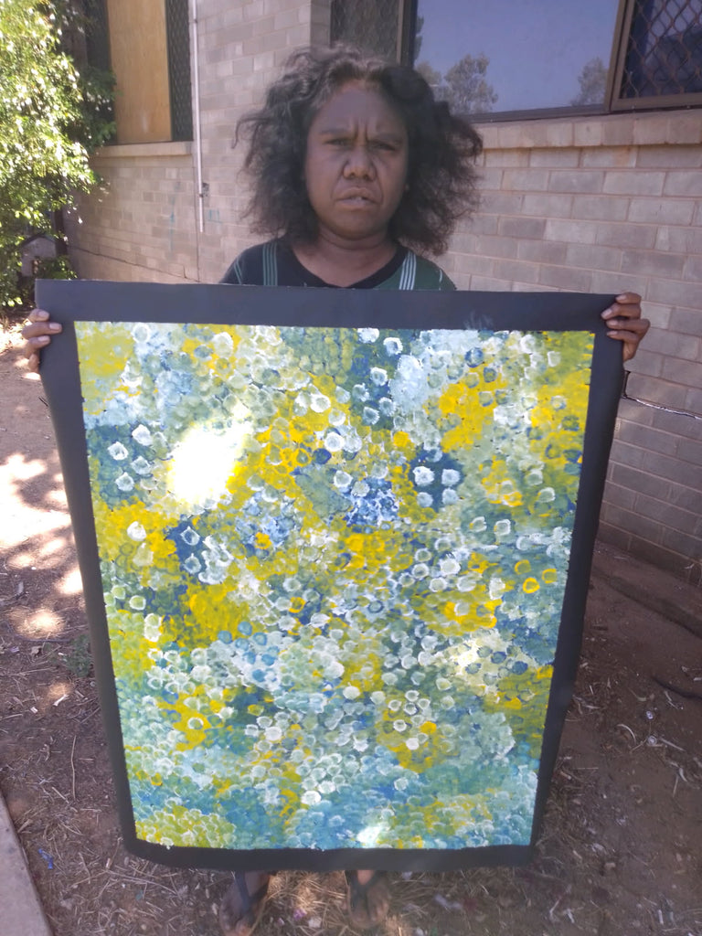 "Bush Plum Dreaming" by Belinda Golder Kngwarreye