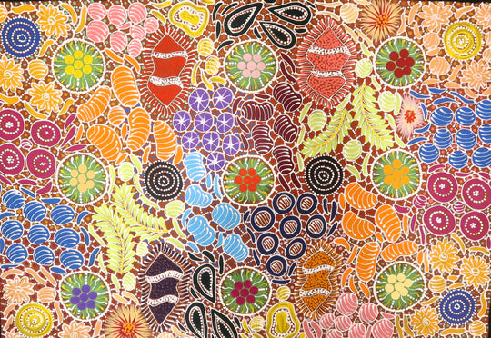 "Wild Flowers & Bush Medicine Leaves" by Tanya Nangala Price