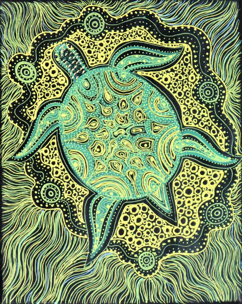 Christine Winmar Aboriginal Turtle Painting