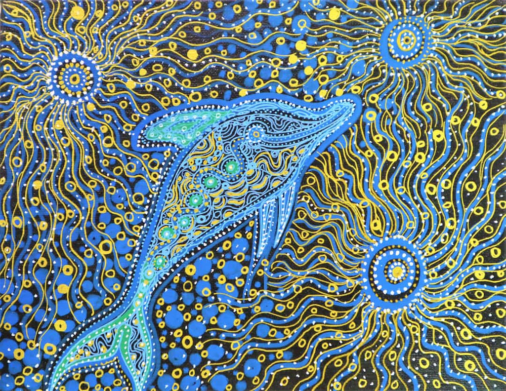 Christine Winmar Indigenous Dolphin Painting