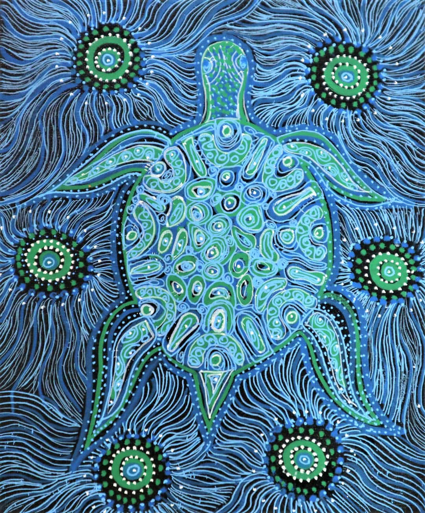 Christine WInmar Indigenous Turtle Painting