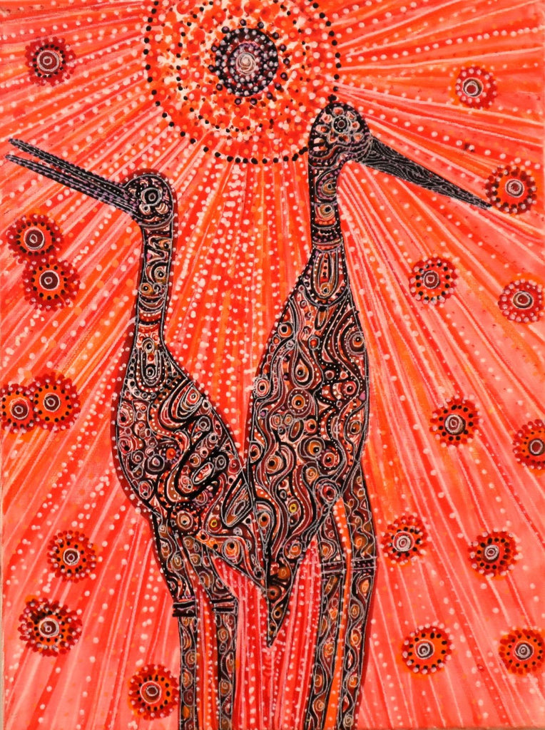 Christine Winmar Brolga Dreamtime Painting