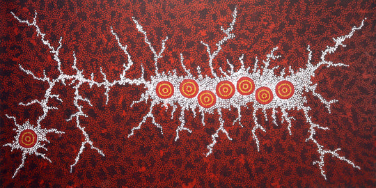 "Seven Sisters Dreaming" by Michelle Possum Nungurrayi