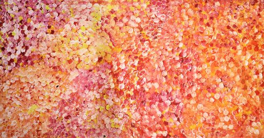 "Bush Plum Dreaming" by Margaret Golder Kngwarreye