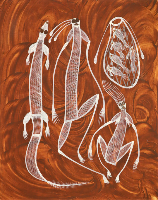 "Rock Spirits/Fishing Couple" by Edward Blitner